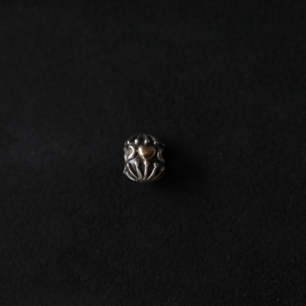 Pandora Gold Heart silver charm